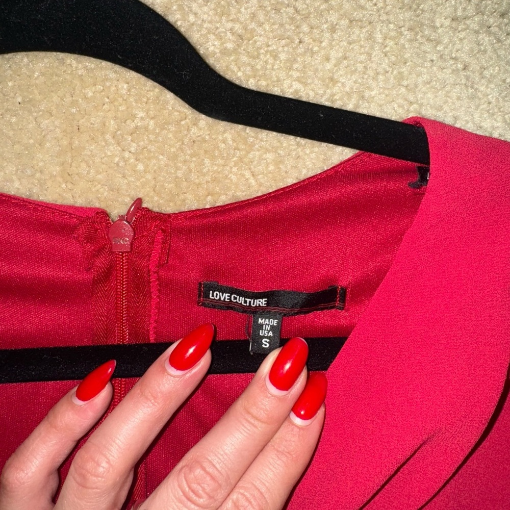 Love Culture Vibrant Red Romper - Picture 3 of 4